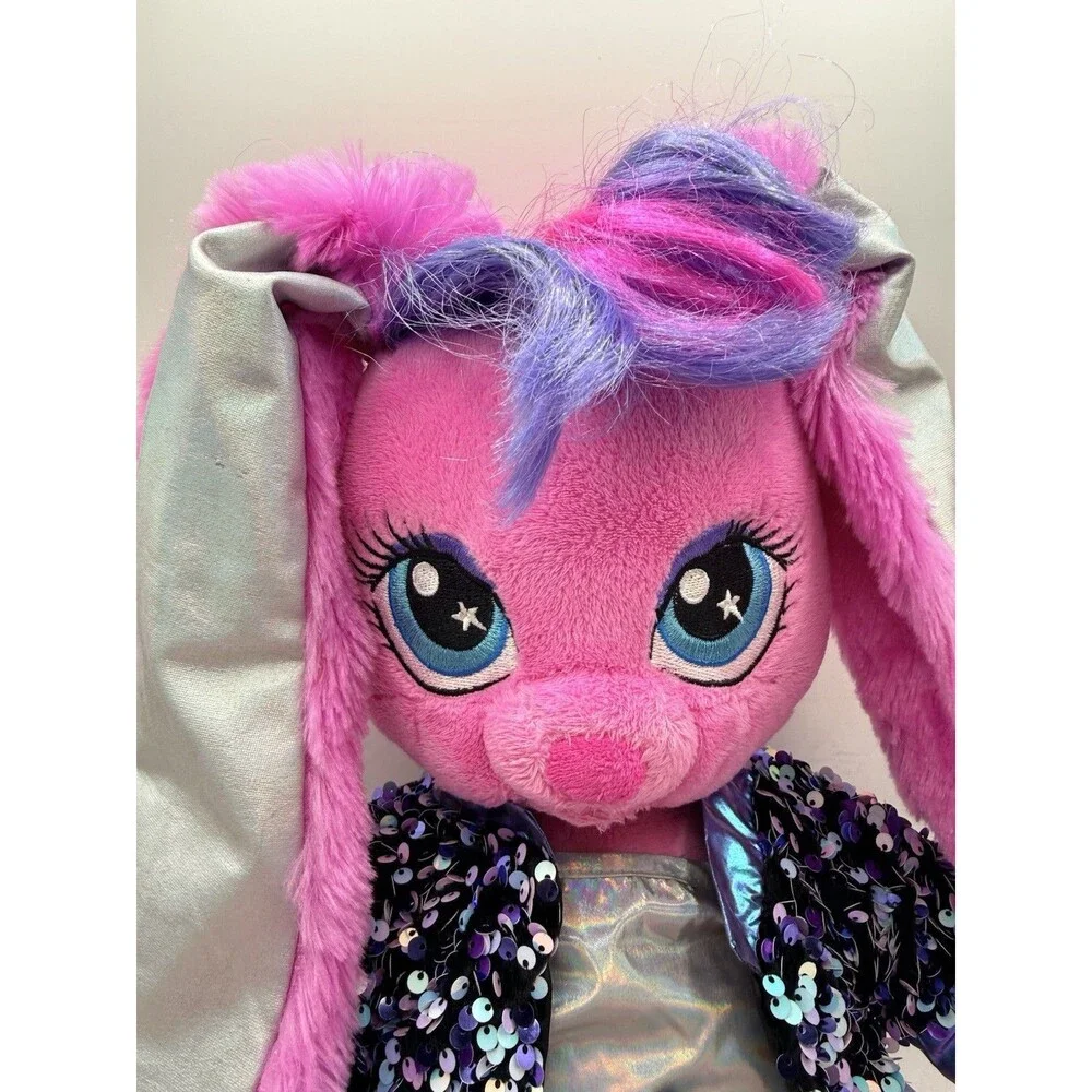 Build A Bear Honey Girls RISA Pink Bunny Rock Star Stuffed Plush 20” & Outfit